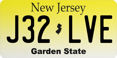 NJ license plate J32LVE