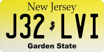 NJ license plate J32LVI