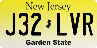 NJ license plate J32LVR