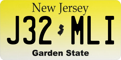NJ license plate J32MLI