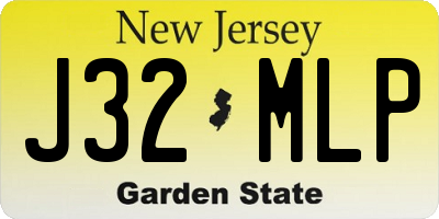 NJ license plate J32MLP