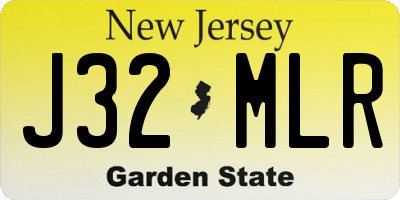 NJ license plate J32MLR
