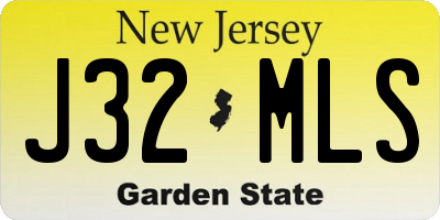 NJ license plate J32MLS