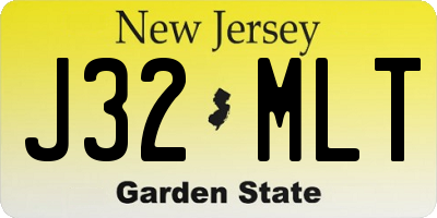 NJ license plate J32MLT
