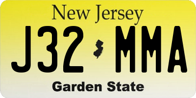 NJ license plate J32MMA