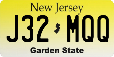 NJ license plate J32MQQ