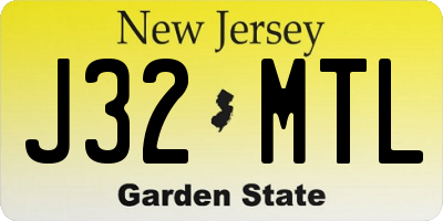 NJ license plate J32MTL