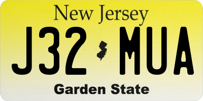 NJ license plate J32MUA