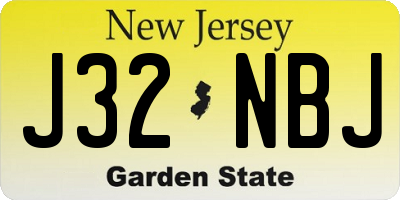 NJ license plate J32NBJ
