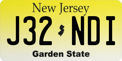 NJ license plate J32NDI