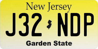 NJ license plate J32NDP