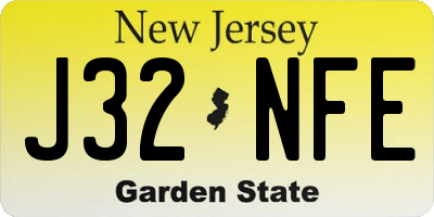 NJ license plate J32NFE