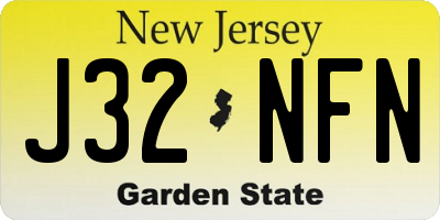 NJ license plate J32NFN