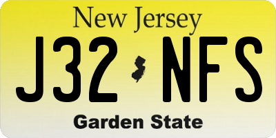 NJ license plate J32NFS