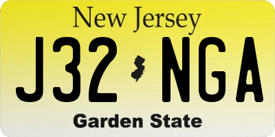 NJ license plate J32NGA