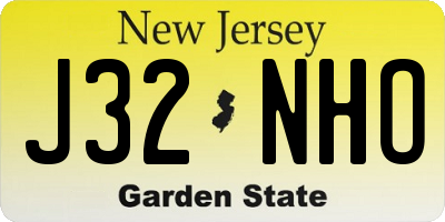 NJ license plate J32NHO