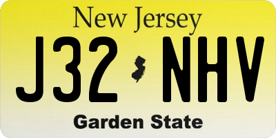 NJ license plate J32NHV