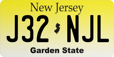 NJ license plate J32NJL