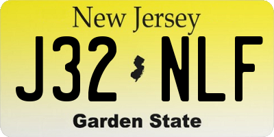 NJ license plate J32NLF