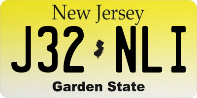 NJ license plate J32NLI