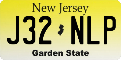 NJ license plate J32NLP