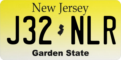 NJ license plate J32NLR