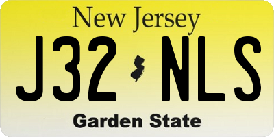 NJ license plate J32NLS