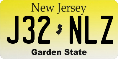 NJ license plate J32NLZ