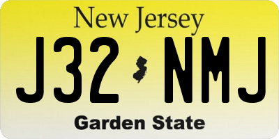 NJ license plate J32NMJ