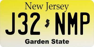 NJ license plate J32NMP
