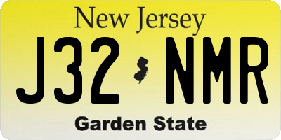 NJ license plate J32NMR