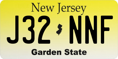 NJ license plate J32NNF