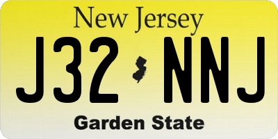 NJ license plate J32NNJ