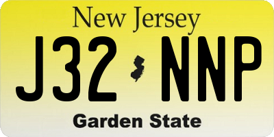 NJ license plate J32NNP