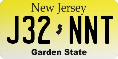 NJ license plate J32NNT