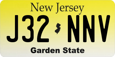 NJ license plate J32NNV