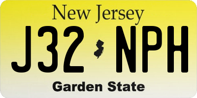 NJ license plate J32NPH