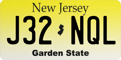 NJ license plate J32NQL