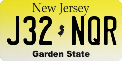 NJ license plate J32NQR