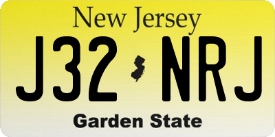 NJ license plate J32NRJ