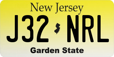 NJ license plate J32NRL