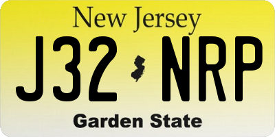 NJ license plate J32NRP
