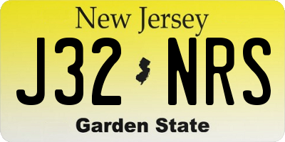 NJ license plate J32NRS
