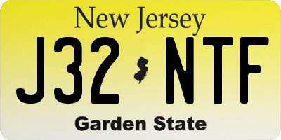 NJ license plate J32NTF