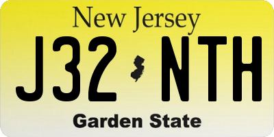 NJ license plate J32NTH