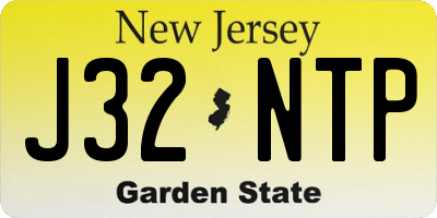 NJ license plate J32NTP