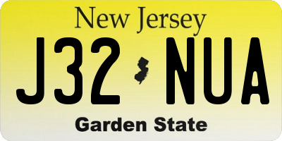 NJ license plate J32NUA