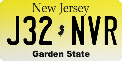 NJ license plate J32NVR