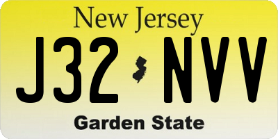 NJ license plate J32NVV