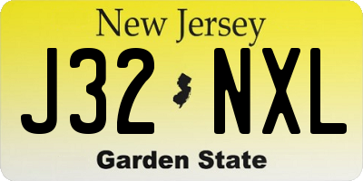 NJ license plate J32NXL